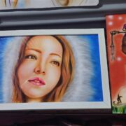 芸能人の似顔絵をエアブラシ塗装|塗装・カスタムペイント・エアブラシetc..